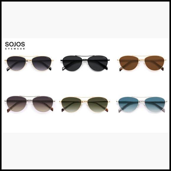 Retro Polarized Aviator Sunglasses with UV Protection main image 6